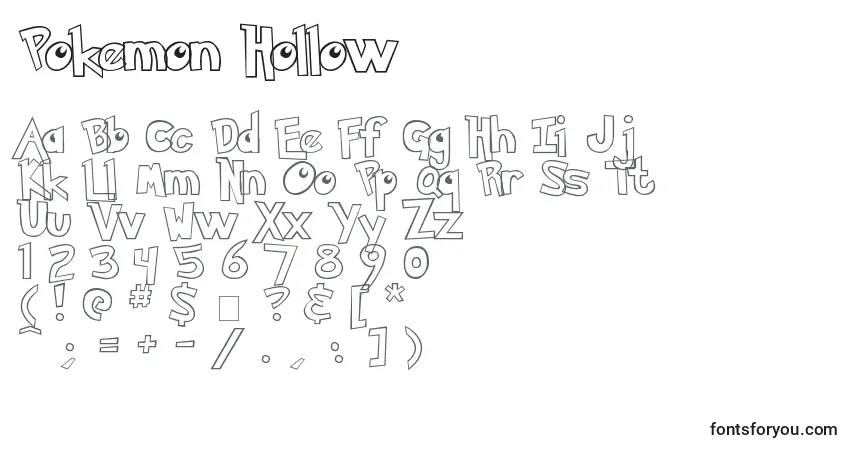 Fuente Pokemon Hollow - alfabeto, números, caracteres especiales