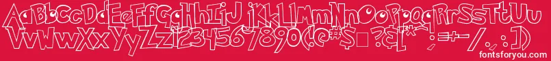 Pokemon Hollow Font – White Fonts on Red Background
