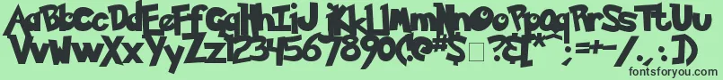 Pokemon Solid Font – Black Fonts on Green Background