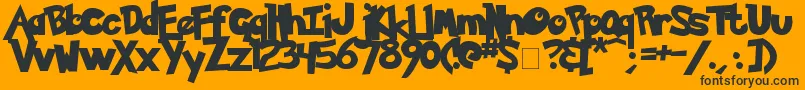 Pokemon Solid Font – Black Fonts on Orange Background