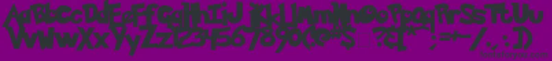 Pokemon Solid Font – Black Fonts on Purple Background