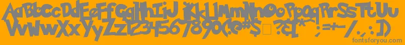 Pokemon Solid Font – Gray Fonts on Orange Background