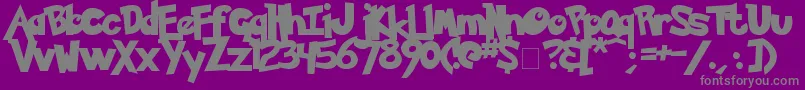 Pokemon Solid-Schriftart – Graue Schriften auf violettem Hintergrund