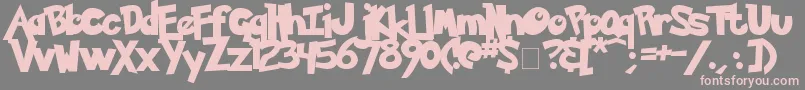 Pokemon Solid Font – Pink Fonts on Gray Background