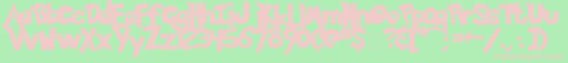 Pokemon Solid Font – Pink Fonts on Green Background