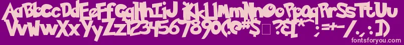 Pokemon Solid Font – Pink Fonts on Purple Background