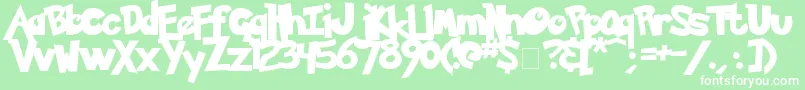 Pokemon Solid-Schriftart – Weiße Schriften auf grünem Hintergrund