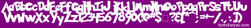 Pokemon Solid Font – White Fonts on Purple Background