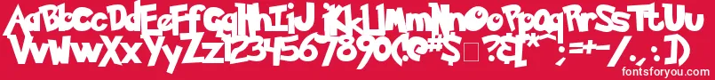 フォントPokemon Solid – 赤い背景に白い文字