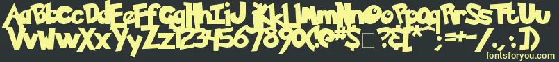Pokemon Solid Font – Yellow Fonts on Black Background