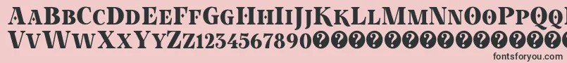 PokerInOctober Demo Font – Black Fonts on Pink Background