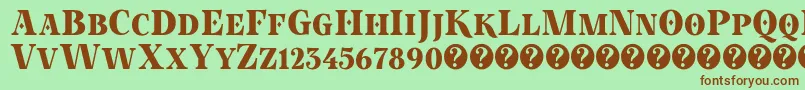 PokerInOctober Demo Font – Brown Fonts on Green Background