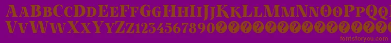 PokerInOctober Demo Font – Brown Fonts on Purple Background