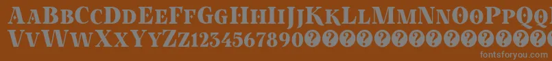 Шрифт PokerInOctober Demo – серые шрифты на коричневом фоне