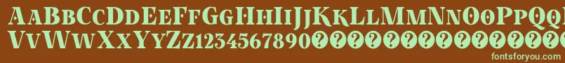 PokerInOctober Demo Font – Green Fonts on Brown Background