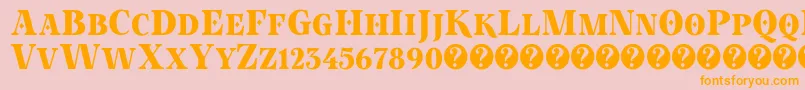 PokerInOctober Demo Font – Orange Fonts on Pink Background