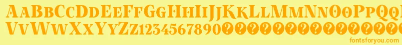 PokerInOctober Demo Font – Orange Fonts on Yellow Background