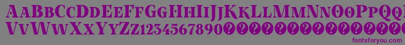 Шрифт PokerInOctober Demo – фиолетовые шрифты на сером фоне