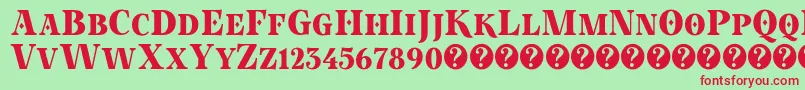 PokerInOctober Demo Font – Red Fonts on Green Background