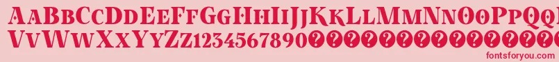 PokerInOctober Demo Font – Red Fonts on Pink Background