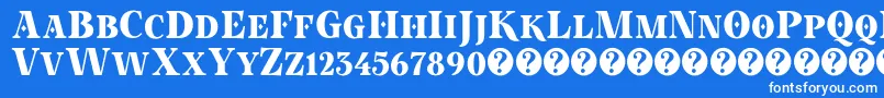 フォントPokerInOctober Demo – 青い背景に白い文字