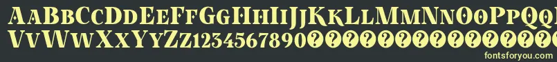 PokerInOctober Demo Font – Yellow Fonts on Black Background