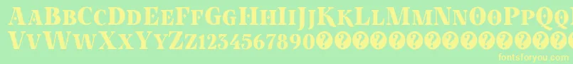 PokerInOctober Demo Font – Yellow Fonts on Green Background