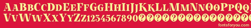 PokerInOctober Demo Font – Yellow Fonts on Red Background