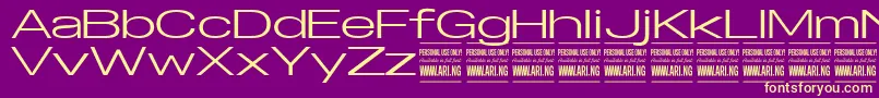 SpecifypersonalExexpmedium Font – Yellow Fonts on Purple Background