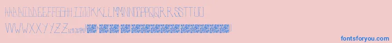 PolarBears Font – Blue Fonts on Pink Background