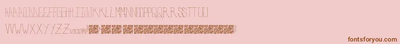 PolarBears-fontti – ruskeat fontit vaaleanpunaisella taustalla
