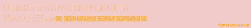 PolarBears-fontti – oranssit fontit vaaleanpunaisella taustalla