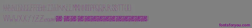 PolarBears-fontti – violetit fontit harmaalla taustalla