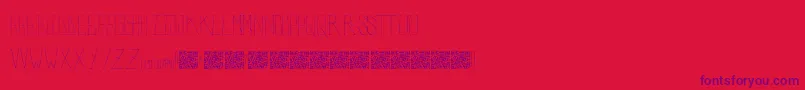 フォントPolarBears – 赤い背景に紫のフォント