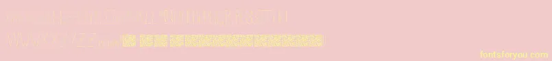 フォントPolarBears – 黄色のフォント、ピンクの背景