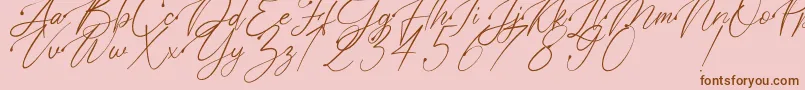 Fonte Polarise – fontes marrons em um fundo rosa