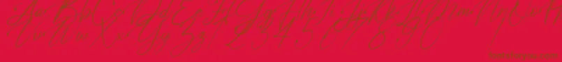 Polarise Font – Brown Fonts on Red Background
