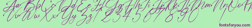 Polarise Font – Purple Fonts on Green Background