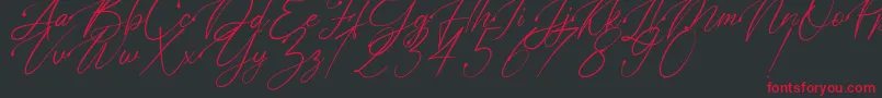 Polarise Font – Red Fonts on Black Background