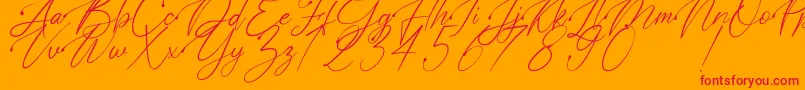 Polarise Font – Red Fonts on Orange Background