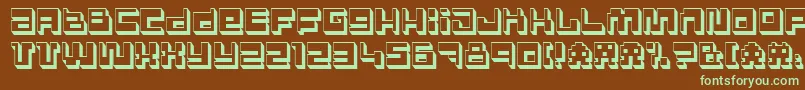 Polgnpwr Font – Green Fonts on Brown Background