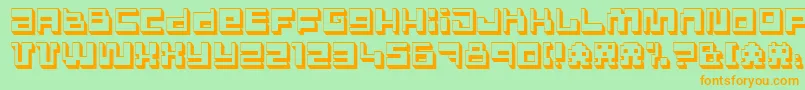 Polgnpwr Font – Orange Fonts on Green Background