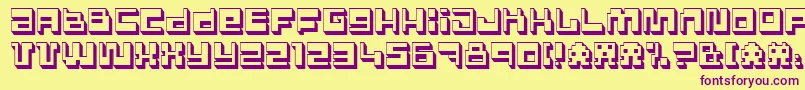 Polgnpwr Font – Purple Fonts on Yellow Background