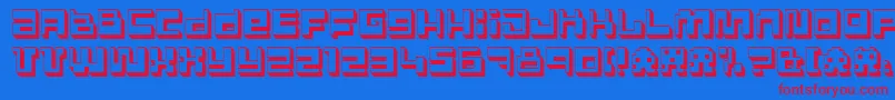 Polgnpwr Font – Red Fonts on Blue Background