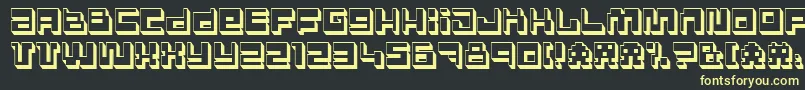 Polgnpwr Font – Yellow Fonts on Black Background