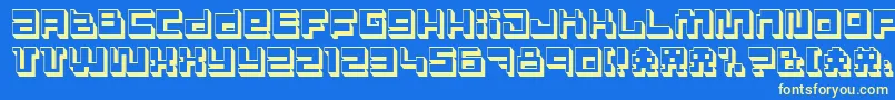 Polgnpwr Font – Yellow Fonts on Blue Background