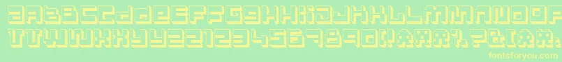 Polgnpwr Font – Yellow Fonts on Green Background