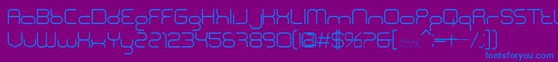 Police Font – Blue Fonts on Purple Background