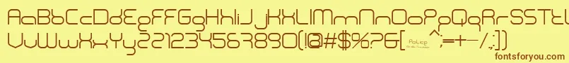 Police Font – Brown Fonts on Yellow Background