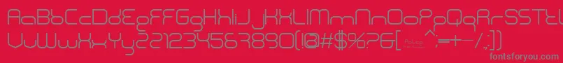 Police Font – Gray Fonts on Red Background
